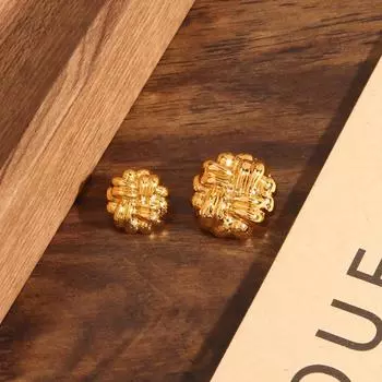 10 шт. цельнометаллические укрепляющие кнопки для одежды пальто куртка свитер кардиган высокого класса маленькая пуговица золото 1 #* 15mm * Round