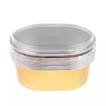 10 шт., чашка для выпечки из алюминиевой фольги, термостойкая форма для форм для кексов с крышкой, кекс