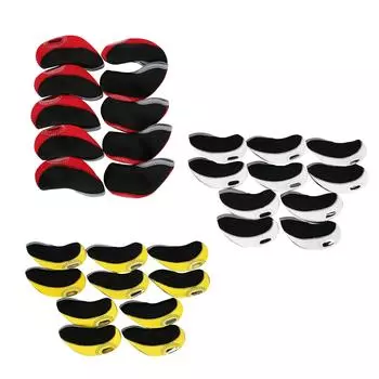 10 шт. чехлов для клюшек для гольфа Pro Golf Iron, контрастные цвета с прозрачным окном, аксессуары для защиты клюшек для гольфа премиум-класса 10Pcs белый