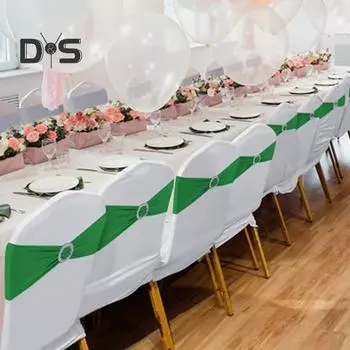 10 шт. чехлов на спинки стульев, однотонные, с круглой пряжкой, эластичные многоразовые ремни безопасности для вечеринок, свадеб, торжеств, банкетных стульев, стульев для столовой в отеле озеро синий