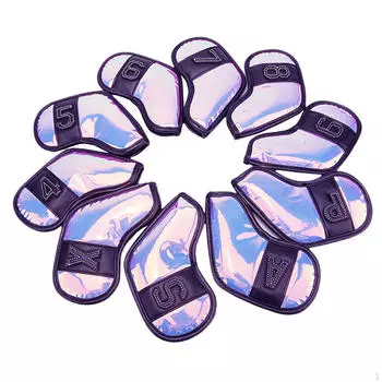 10 шт. чехлы для клюшек для гольфа, защитный чехол для клюшек, легкое оборудование, аксессуары из термополиуретана для фиолетовый