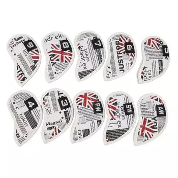 10 шт. чехлы для клюшек из искусственной кожи, универсальные, подходят для большинства клюшек