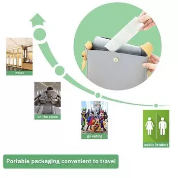 10 шт. Чехол на сиденье для горшка Чехол на сиденье для унитаза для кемпинга зелёный