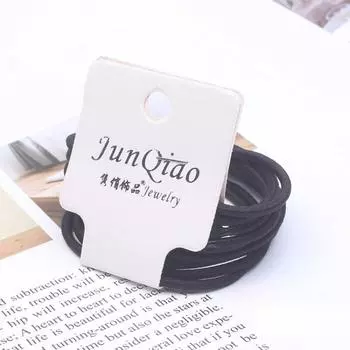 10 шт. Черная эластичная резинка для волос для девочек, аксессуары для волос