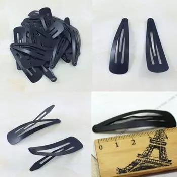 10 шт., черная папка-капля «сделай сам», головной убор с зажимом BB 5cm чёрный