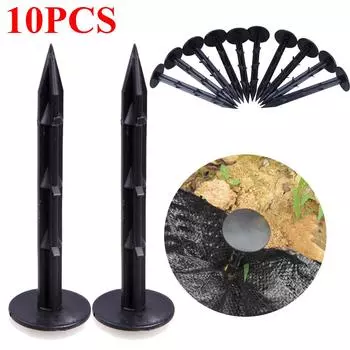 10 шт. черная пластиковая мульчирующая пленка для мульчирования ногтей садовые инструменты для крепления