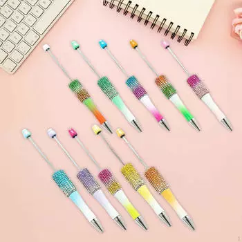 10 шт чернильные ручки из бисера DIY ручка из бисера для офиса, школьные принадлежности, подарки для студентов