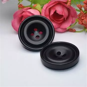 10 шт. черные круглые пуговицы для мужских и женских костюмов высокого класса, пуговицы для пальто, пуговицы для одежды, куртки, шерстяные пуговицы 28L = 18.0MM * Black No. 1