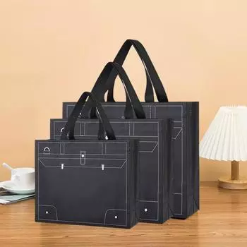 10 шт. Черные модные нетканые сумки на День святого Валентина прочные сумки для покупок для женщин стильные многоразовые большие S