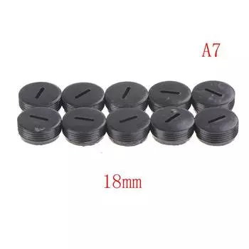 10 шт. Черные угольные щеткодержатели Крышки Щеткодержатели 13 14 15 16 18 20 22 мм 18mm