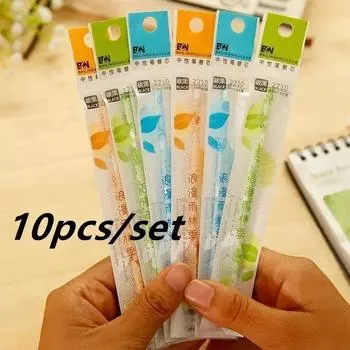 10 шт. черный гелевый стержень для ручки-роллера 0,35 мм школьные принадлежности