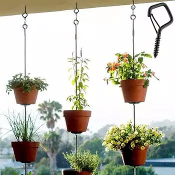 10 шт. Черный крючок для бонсай из углеродистой стали, вешалка для гирлянды, многоцелевой квадратный карабин, колокольчики 10pcs