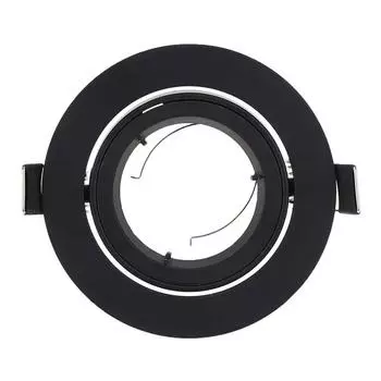10 шт. Черный встраиваемый светодиодный потолочный точечный светильник с регулируемой рамкой, круглый MR16 GU10, держатель для светильника для декоративного освещения