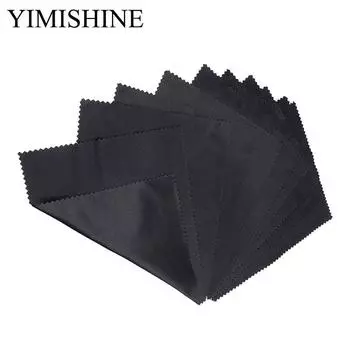 10 шт., чистящие салфетки из микрофибры для экрана очков чёрный