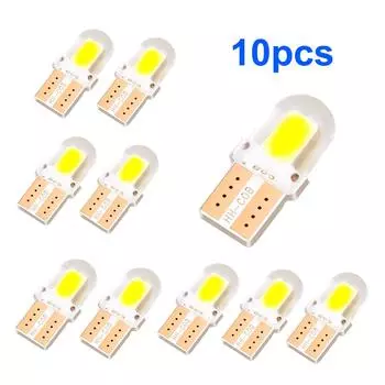 10 шт. COB Light 4 чипа светодиодный W5W T10 194 168 W5W 4SMD для парковочной лампы клиновой габаритный фонарь