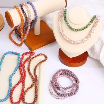 10 шт цветная глазурь разноцветные граненые бусины-колеса для изготовления ювелирных изделий DIY браслет ожерелье серьги 8mm 10pcs