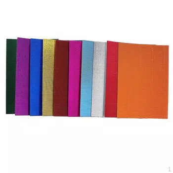 10 шт. цветной картон для рукоделия из гофрированной бумаги 297x210 мм, цветной,