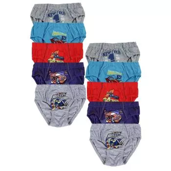 10 шт., цветные хлопковые трусы с принтом для мальчиков, KZ