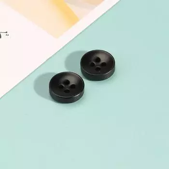 10 шт. цветные пуговицы из смолы для рубашек круглые универсальные мужские и женские рубашки шифоновые рубашки маленькие аксессуары для пуговиц высокого класса пуговицы 1 #black * 18L = 11.5 MM * round