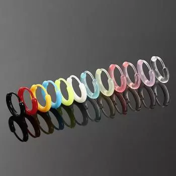 10 шт. цветные серьги-кольца из смолы, милые крошечные серьги для женщин и девочек, простые универсальные украшения с пряжкой, аксессуары, подарки A22