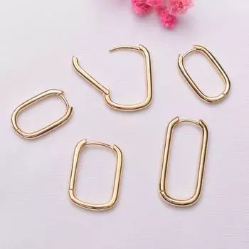 10 шт., цветоустойчивые U-образные застежки из 14-каратного золота, гладкие, твердые, французские, аксессуары ручной работы, работа в процессе Q103 20*12mm 1#