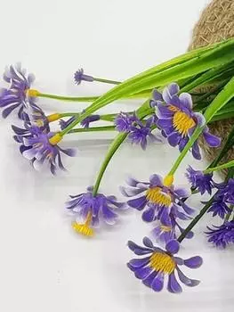 10 шт. Цветы Растения Искусственные цветы Искусственные ромашки Растения для дома Сад Крыльцо Свадебный декор DIY Украшения Аксессуары фиолетовый