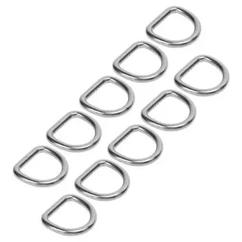 10 шт. D-образное кольцо из нержавеющей стали 316, бесшовная сварная фурнитура, D-образная пряжка, кольцо для серфинга, каяк
