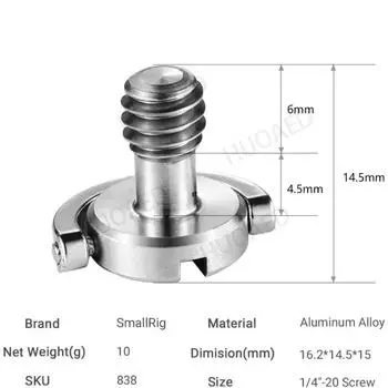 10 шт. D-образное кольцо с резьбой 1/4 дюйма для крепления камеры, адаптер для быстросъемной пластины для установки зеркальной камеры