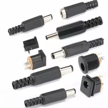 10 шт. DC 5,5x2,1 мм 3,5x1,3 мм 2,1 2,5 разъемы DC Power Plug Male Female Jack Socket Nut Panel Mount DC Power Adapter Connector