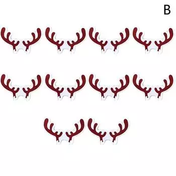 10 шт. Дед Мороз Снеговик Елка Бокал для вина Веселые Рождественские украшения для дома Настольные карточки для рассадки Рождественский подарок Новогодняя вечеринка 10PCS-Style B