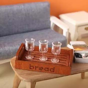 10 шт. Декоративные износостойкие милые 1:12 мелких деталей Миниатюрная модель винного бокала, ролевая игрушка, миниатюра