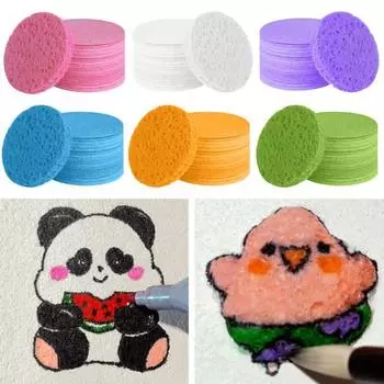 10 шт. Деревянная лопатка из хлопка 3D Art Foam Paper Crafts School Projects DIY Простая в использовании интерактивная пенная бумага 10 pcs