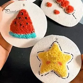 10 шт. Деревянная лопатка из хлопка 3D Art Foam Paper Crafts School Projects DIY Простая в использовании интерактивная пенная бумага 10 pcs фиолетовый