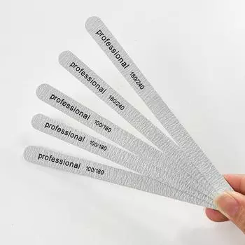 10 шт., деревянная шлифовальная пилочка для дизайна ногтей, серая, 180/240, для натуральных ногтей, профессиональный маникюр 10 Pcs
