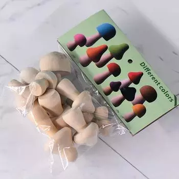 10 шт. Деревянные грибы разных размеров, натуральные сырые грибы, поделки своими руками, роспись ногтей, куклы ручной работы, украшения, детские игрушки 1