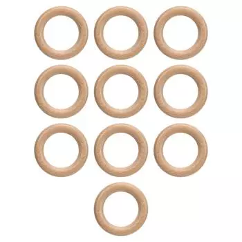 10 шт. Деревянные кольца с натуральной текстурой, отполированные, гладкие, удобные на ощупь, подвеска из дерева Craft 8cm / 3.1in
