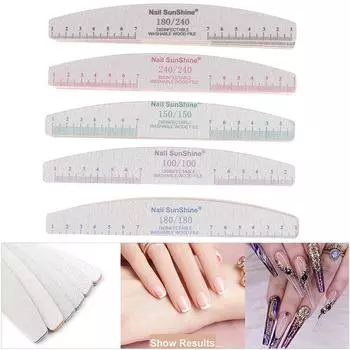 10 шт., деревянные пилочки для ногтей с разной зернистостью, толстая деревянная наждачная бумага, зернистость 100, 150, 180, 240 180/180