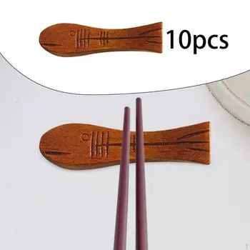 10 шт. деревянные подставки для палочек для еды ложка для вилки Pillow shape