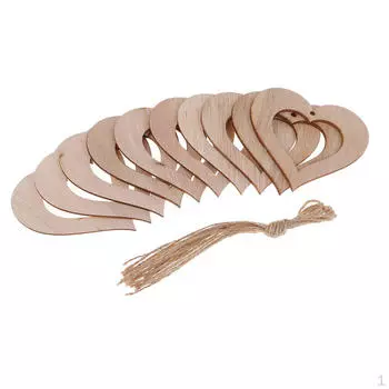 10 шт. деревянные полые деревянные подвески, украшения для свадьбы, сердца, 90x90 мм