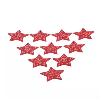 10 шт. деревянные вырезы рождественские деревянные украшения снежинка звезда висит