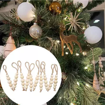 10 шт. деревянных бусин, простых в использовании, практичных, в стиле бохо, для рождественских декоров в стиле фермы и спальни