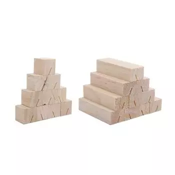 10 шт. деревянных карточек для рассадки, отполированных вручную, гладких, в деревенском стиле, оригинальных держателей карточек для вечеринок Square