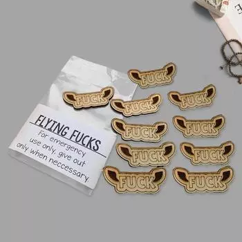 10 шт. деревянных ругательств, деревянные трахи, чтобы подарить грубые юмористические безделушки, приколы, подарки для друга, офиса, дня рождения, 1 апреля, День дурака A