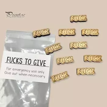 10 шт. деревянных ругательств, деревянные трахи, чтобы подарить грубые юмористические безделушки, приколы, подарки для друга, офиса, дня рождения, 1 апреля, День дурака A