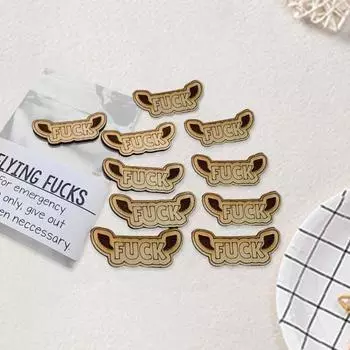 10 шт. деревянных жетонов ругательств деревянные трахи для придания безделушек с грубым юмором A