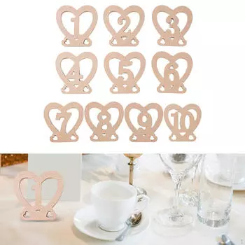 10 шт.. Деревянный стол с номерами, свадебный знак с держателем, подставка для сиденья