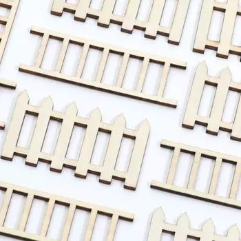 10 шт. Деревянный забор для сада фей, деревянные поделки, незаконченные деревянные вырезанные изделия, искусство своими руками, детское мини-украшение для кукольного домика, поделки ручной работы