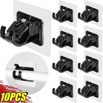 10 шт. держатель для карниза для штор самоклеящийся крючок для штор без гвоздей регулируемый настенный зажим для штор фиксированный держатель для вешалки 2pcs transparent