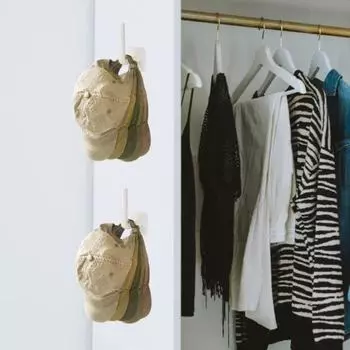 10 шт. держатель для кепок, вешалка для бейсболок, самоклеящиеся крючки для шляп, вешалка для одежды в вестибюле, крючок для слива бумажных стаканчиков белый