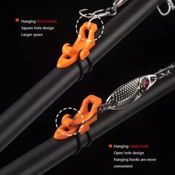 10 шт. держатель крючка для удочки, держатель для приманки, аксессуары для приманок, крючки для джигов, держатель для безопасного хранения, рыболовный инструмент жёлтый